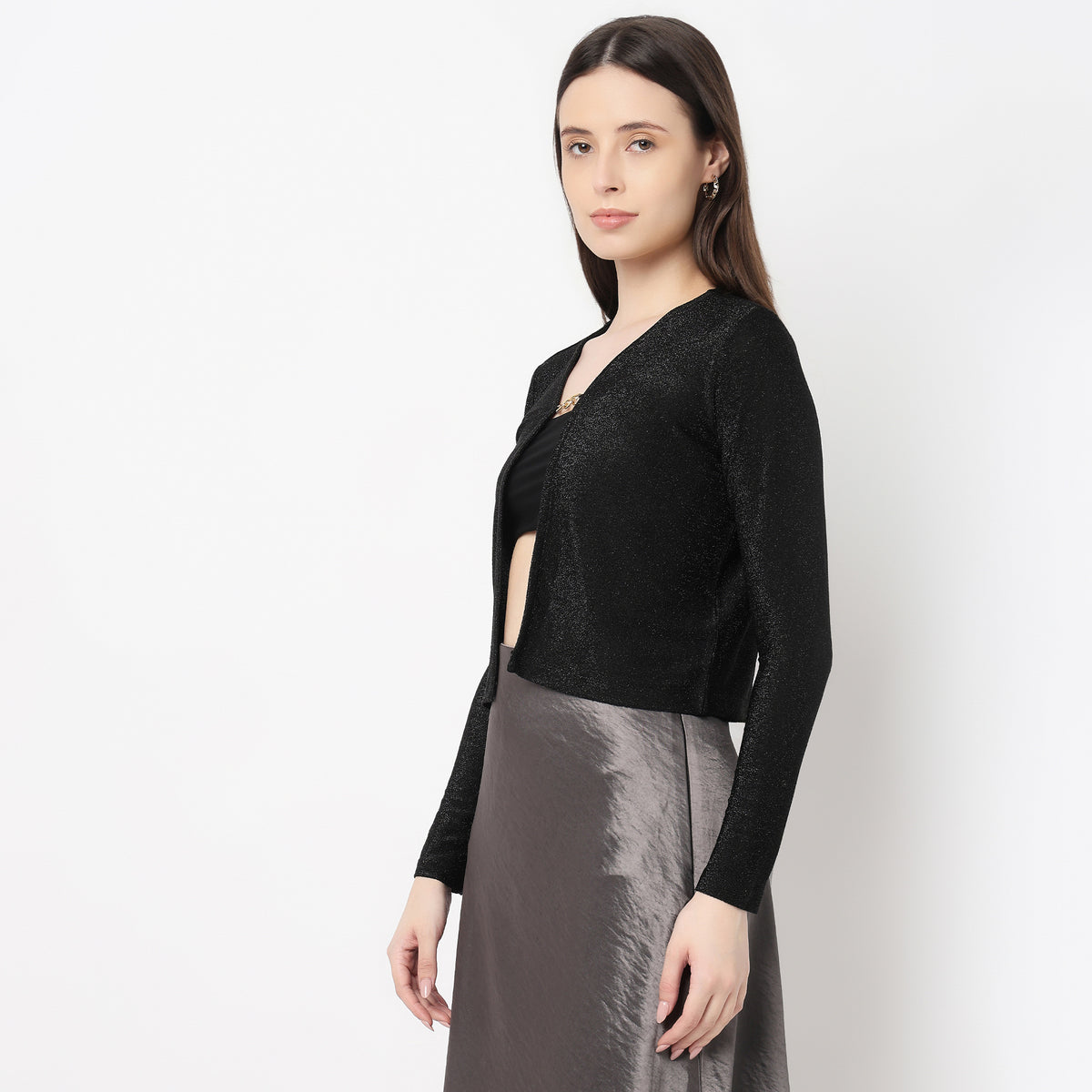 Embellished Cropped Shrug