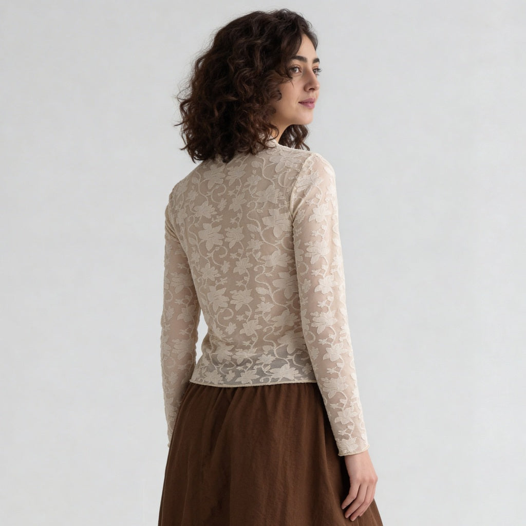 Structured High Neck Slim Fit Top