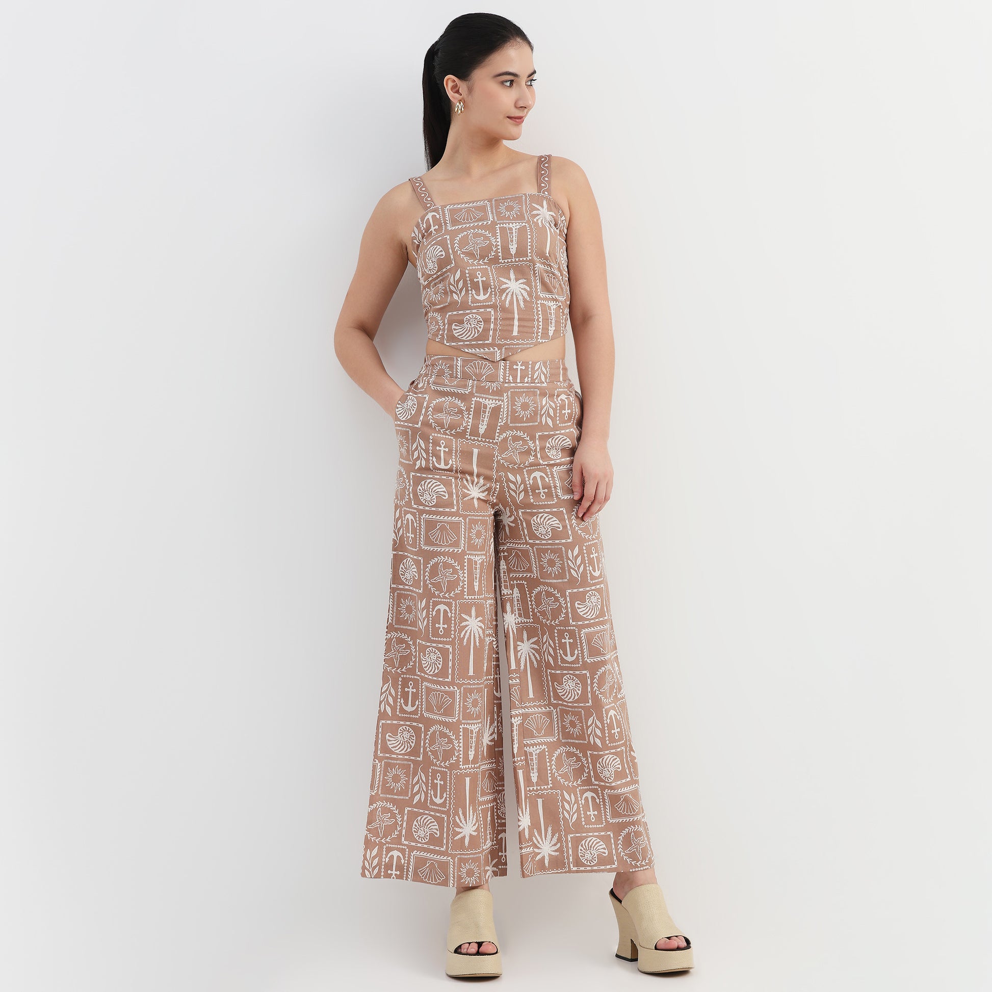 Printed Slim Fit Crop Top