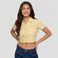 Solid Slim Fit Betty Crop Top