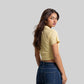 Solid Slim Fit Betty Crop Top
