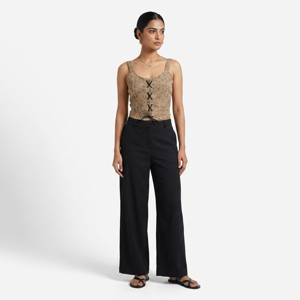 Slim Fit Sleeveless Cropped Top