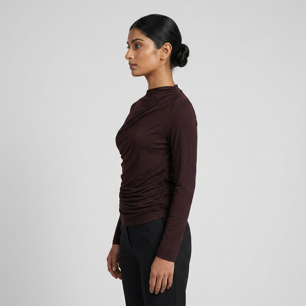 Slim Fit Full Sleeve Cropped Top