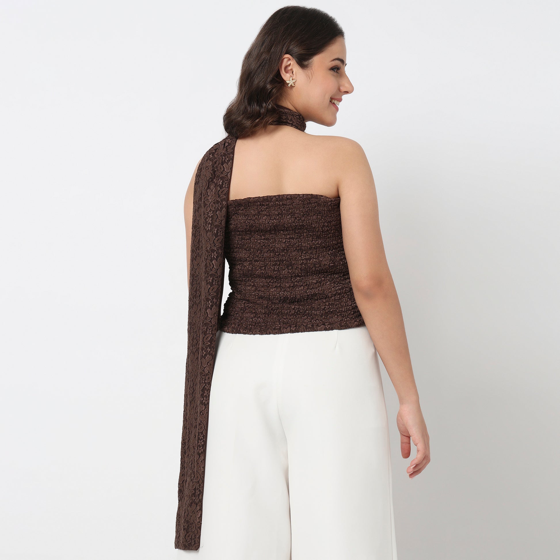Solid Off Shoulder Crop Top