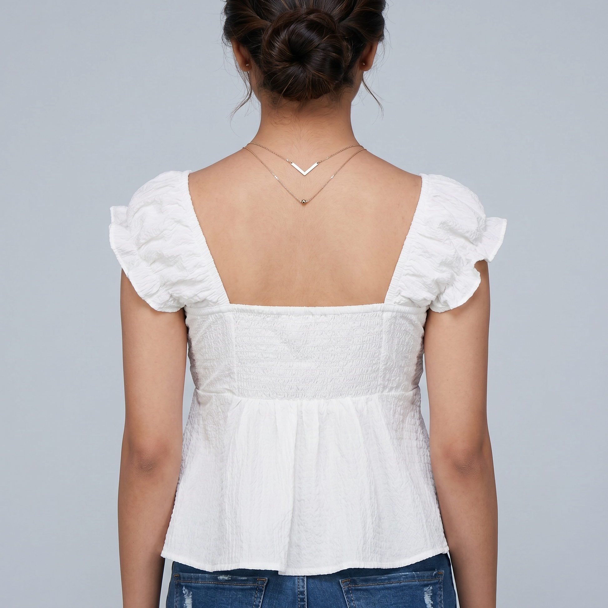 Solid Flared Cropped Top