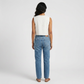 Cotton Solid V-Neck Boxy Top