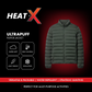 Heat-X Ultrapuff High Neck Full Sleeve Bomber Jacket - Water Repellant Fabric with Zippered Hand Pockets