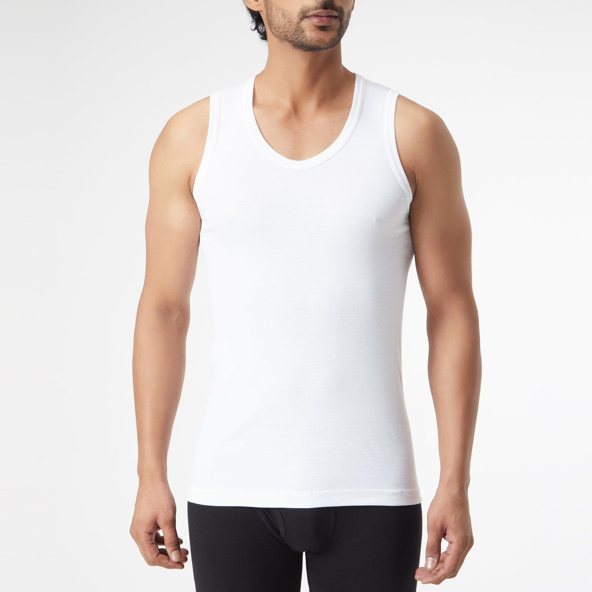 Men Wearing Cotton Solid Mens Vest