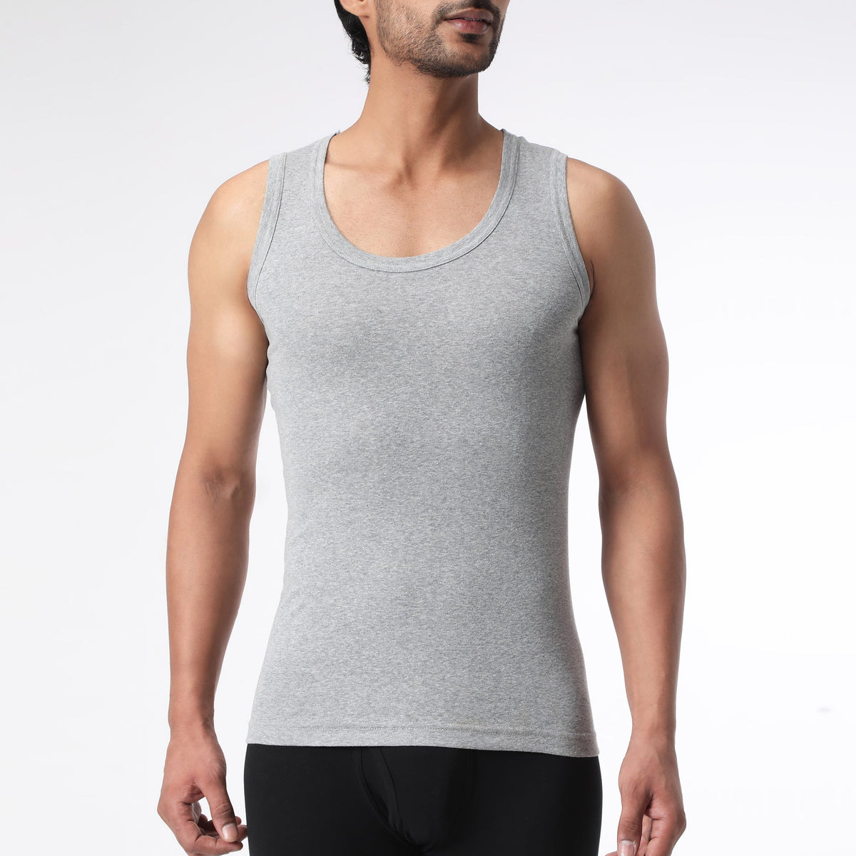 Men Wearing Cotton Solid Mens Vest