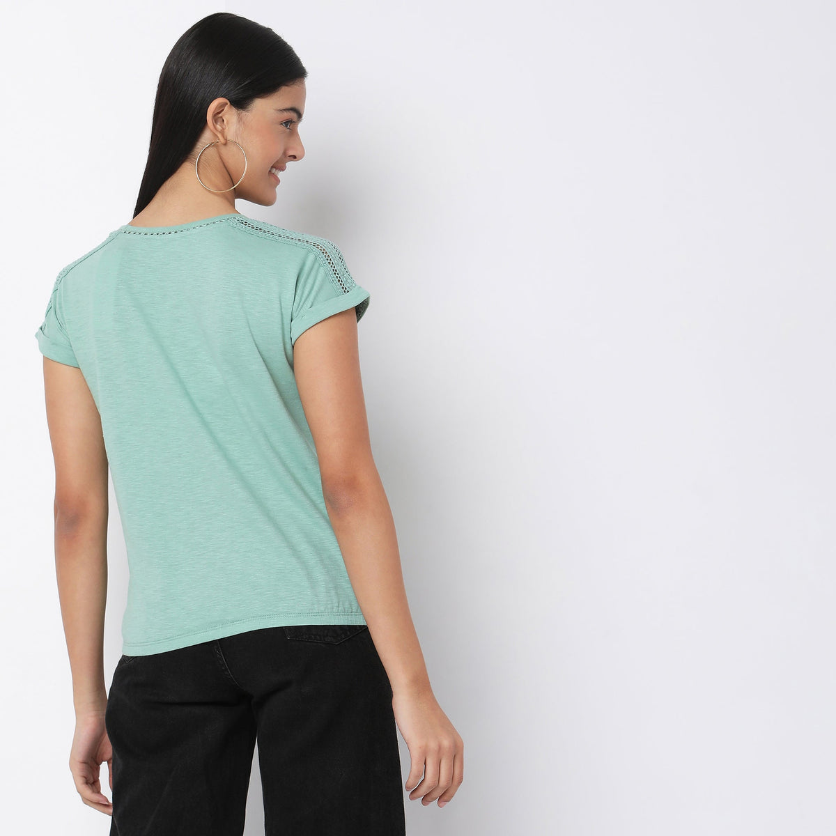 Regular Fit Solid T-Shirt