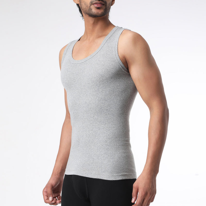 Men Wearing Cotton Solid Mens Vest