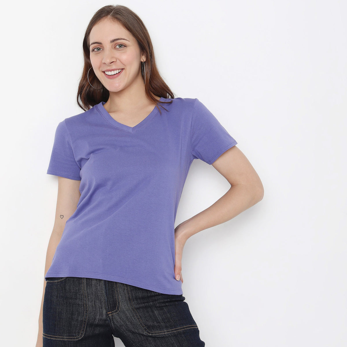 Regular Fit Solid T-Shirt