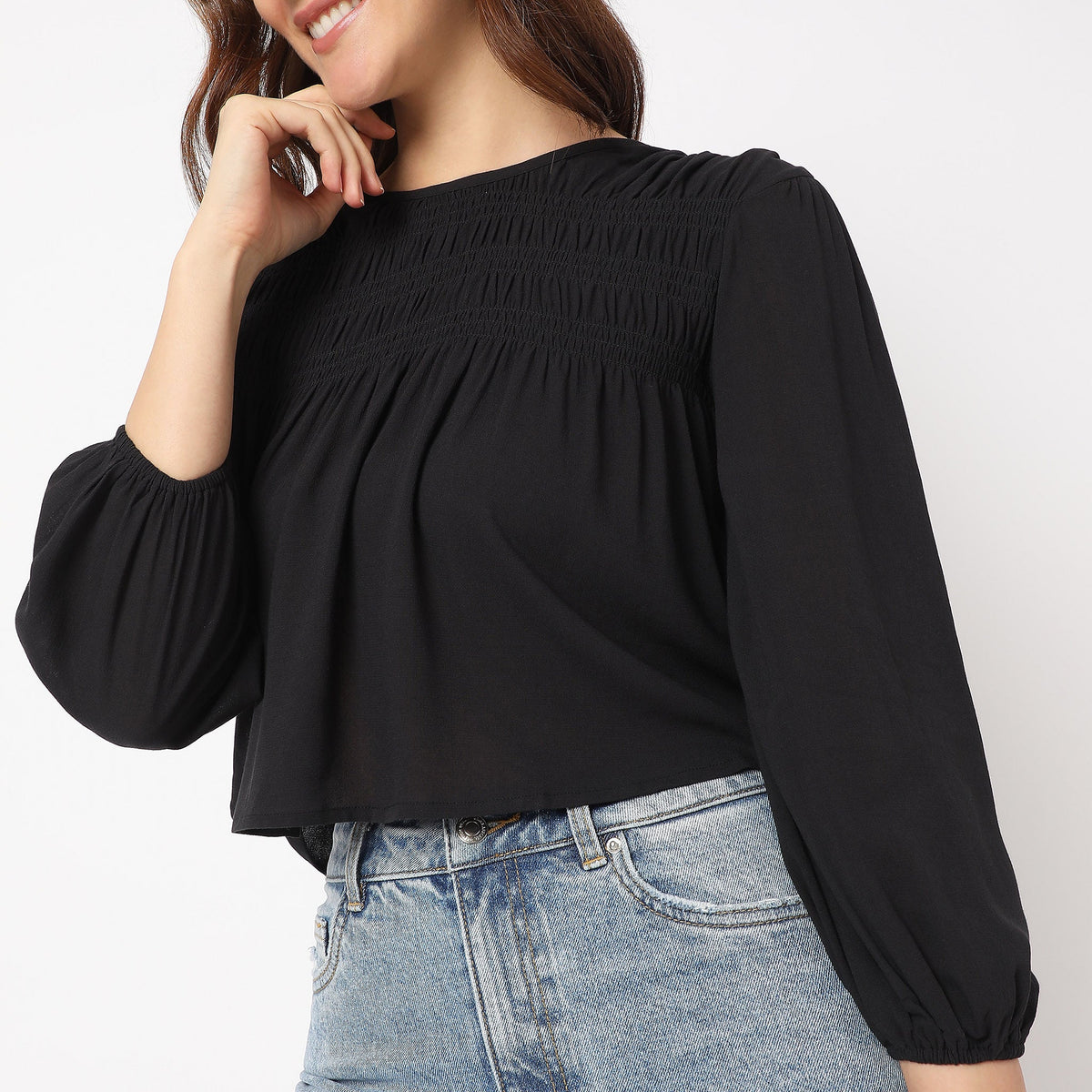 Regular Fit Solid Top