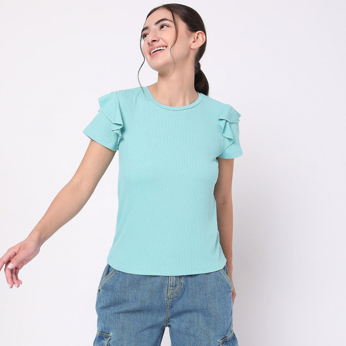 Regular Fit Solid T-Shirt