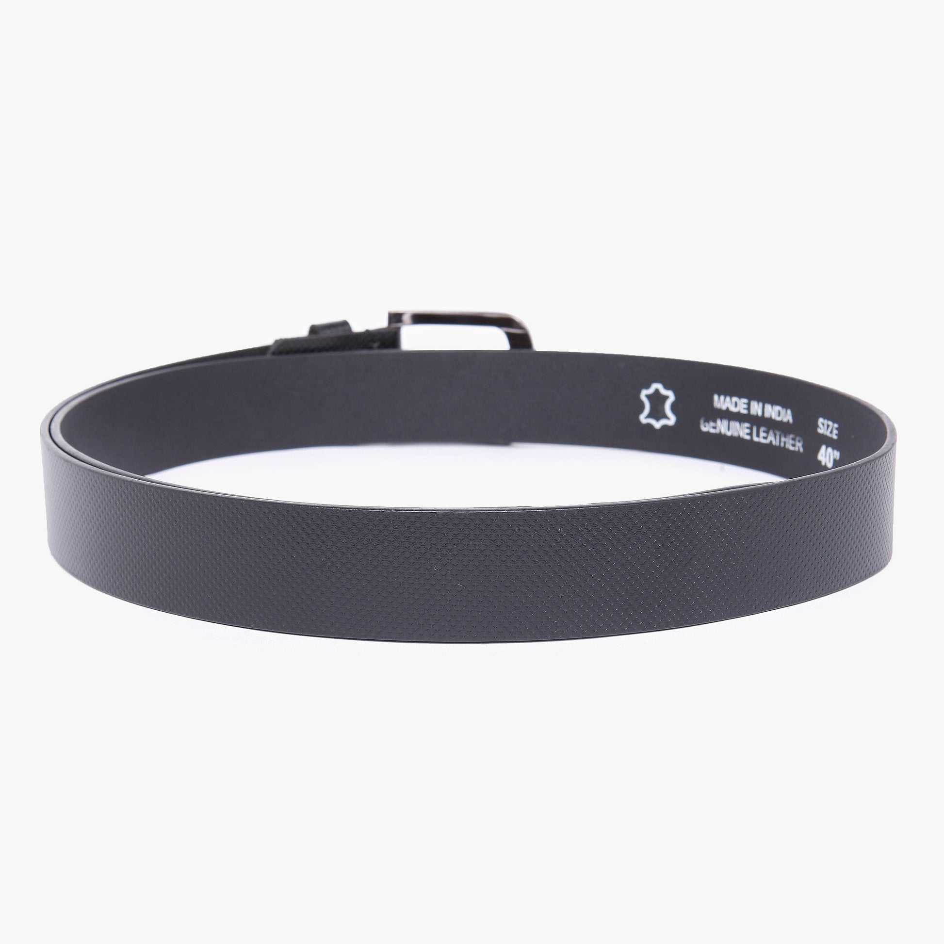 Men Wearing Genuine Leather Black Belts