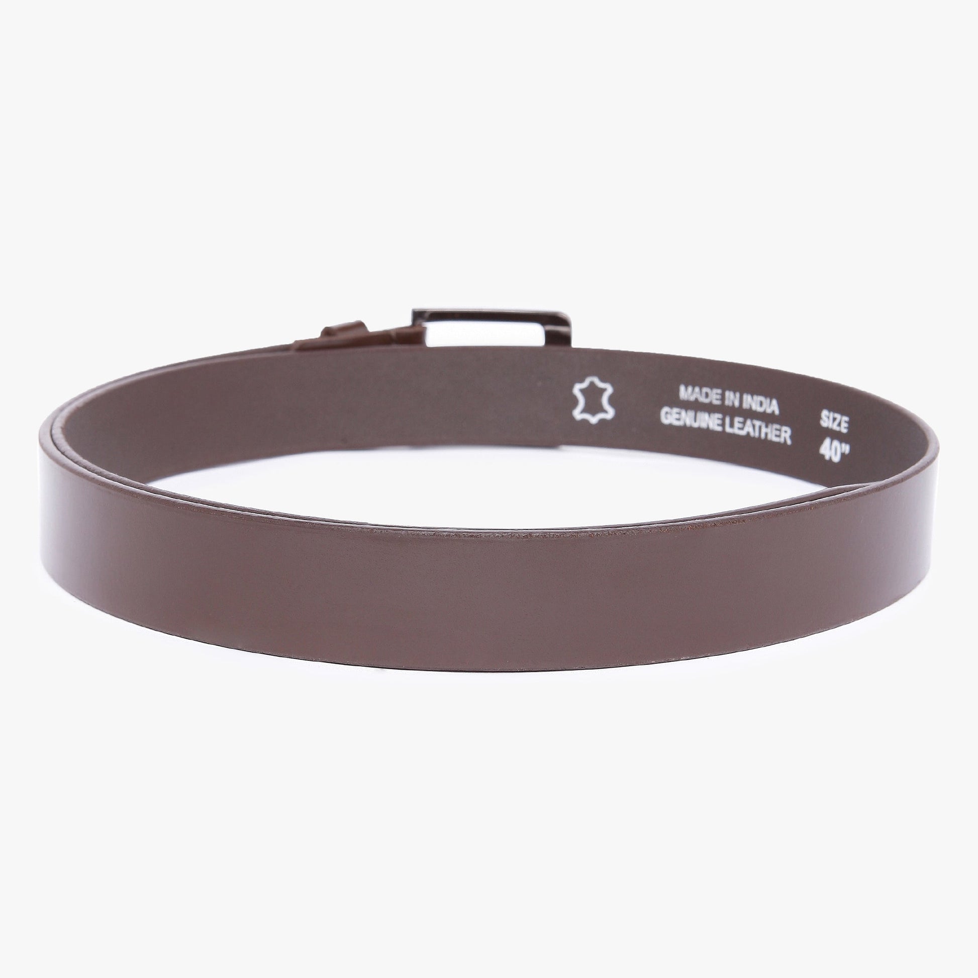 Men Wearing Genuine Leather Brown Belts