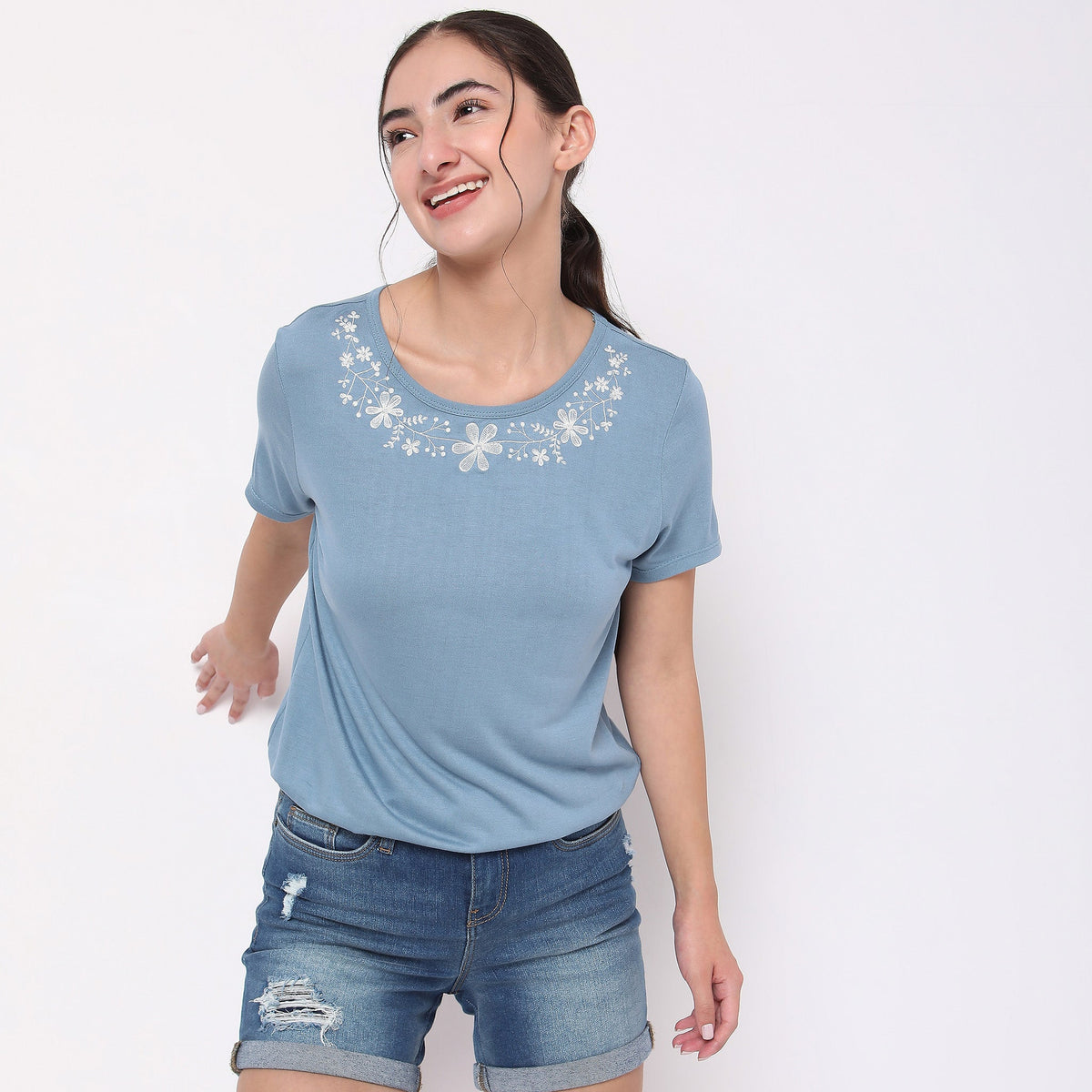 Regular Fit Embroidered T-Shirt