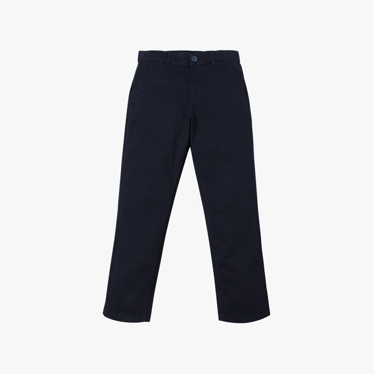 Boy Wearing Boy's Regular Fit Solid Mid Rise Trouser