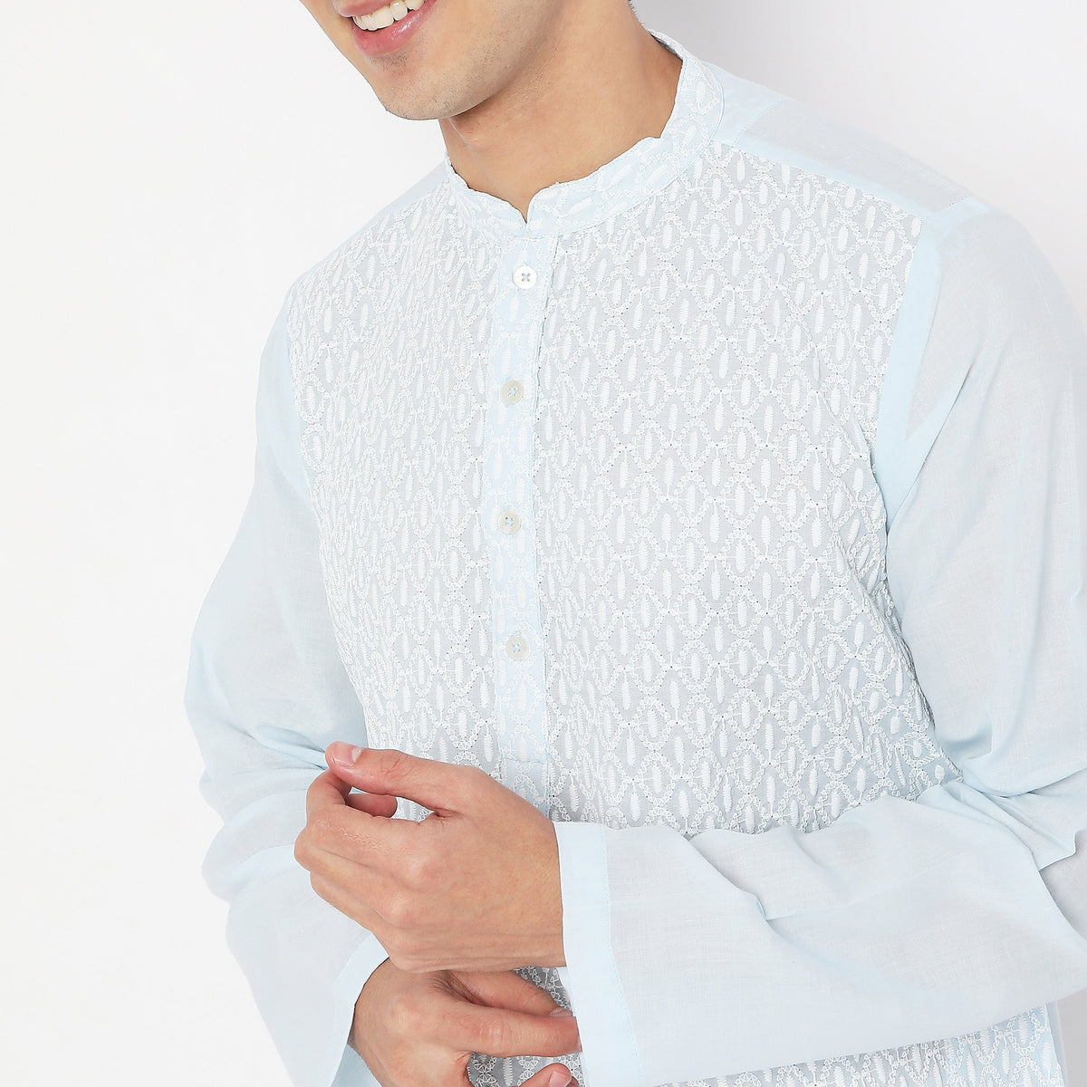 Regular Fit Embroidered Kurta