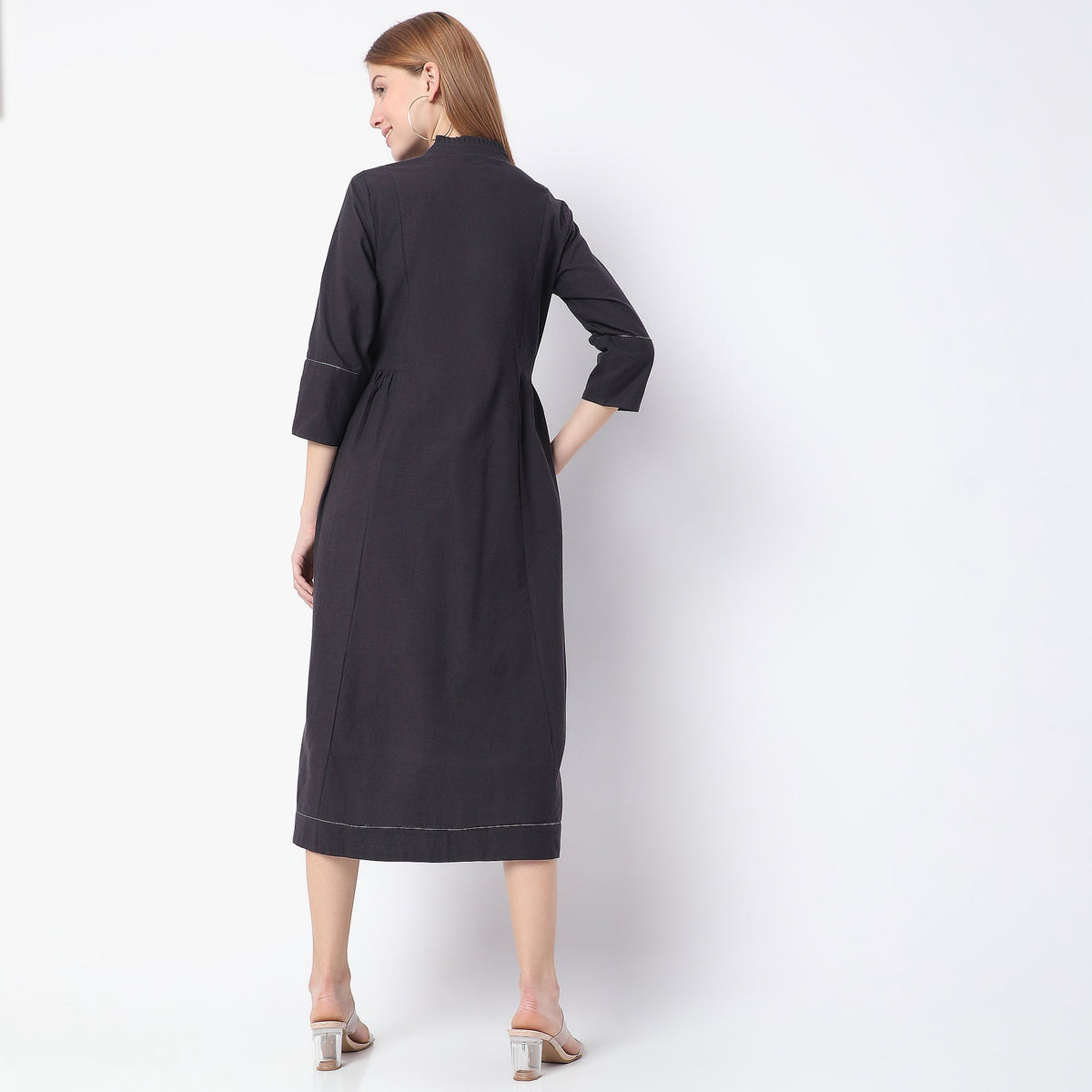 Regular Fit Solid Dress