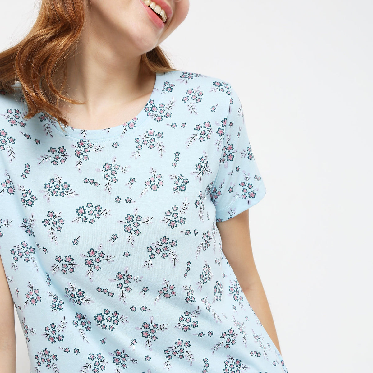 Regular Fit Printed Sleepwear Top