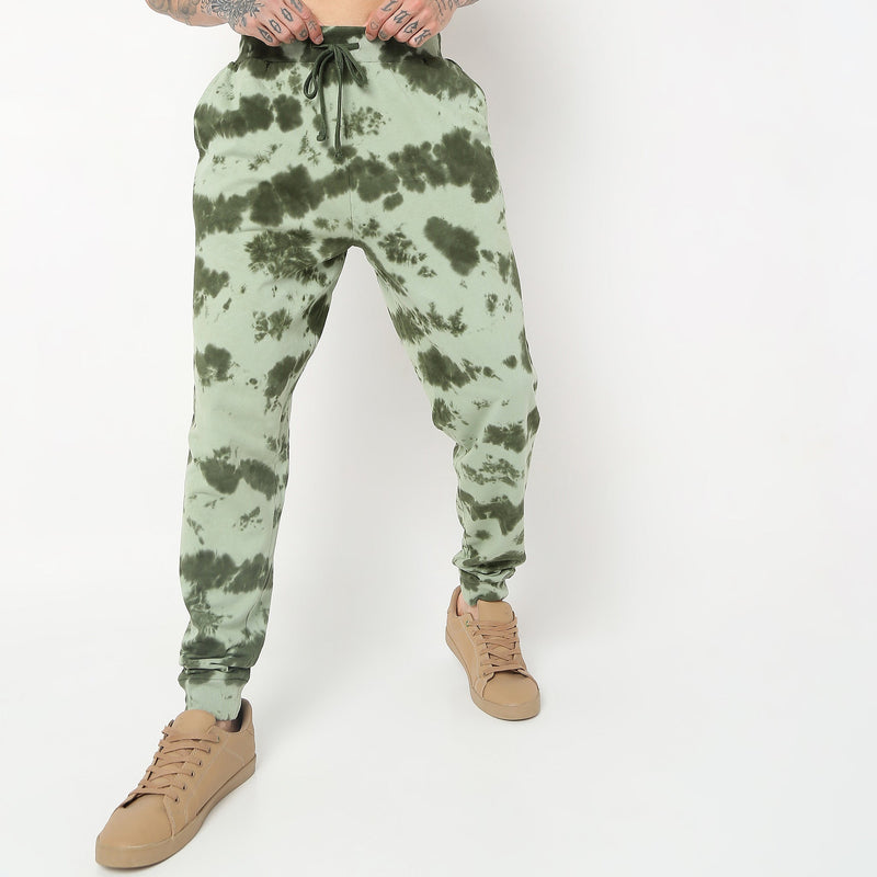 Regular Fit Tie - Dye Mid Rise Trackpants