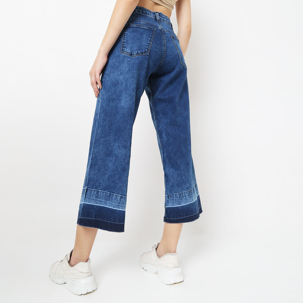 Flare Fit Solid Jeans