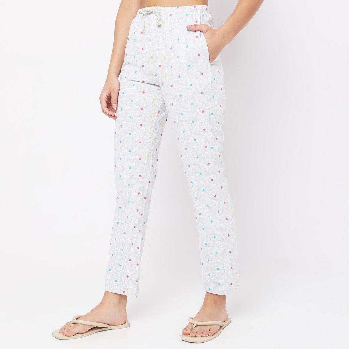 Regular Fit Printed Mid Rise Pyjamas