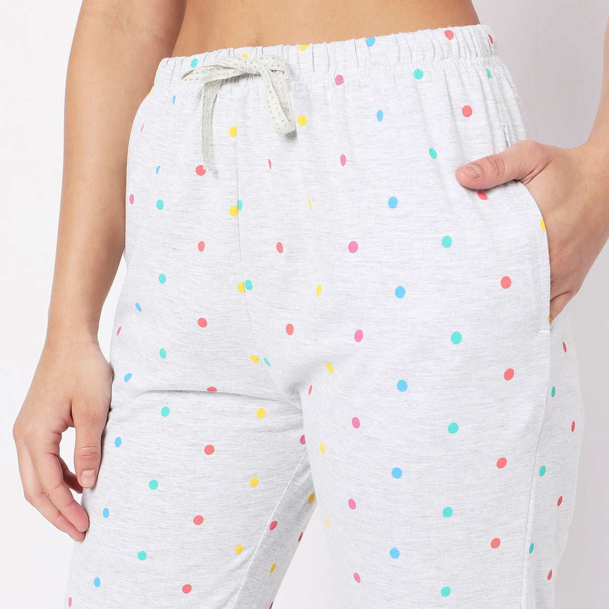 Regular Fit Printed Mid Rise Pyjamas