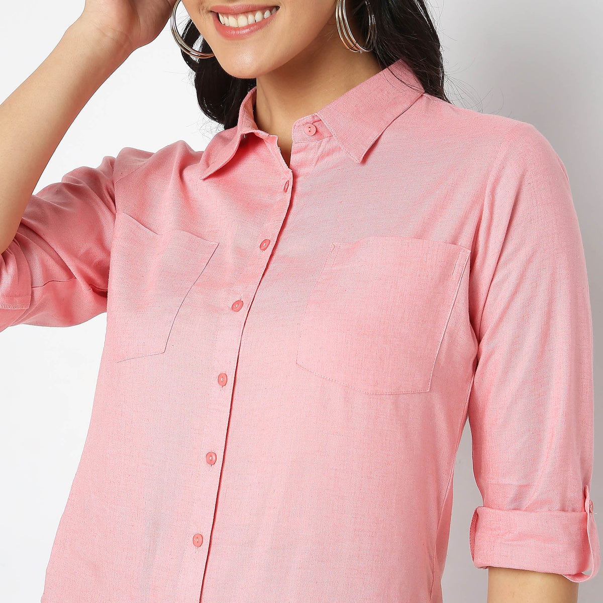 Regular Fit Solid Shirt