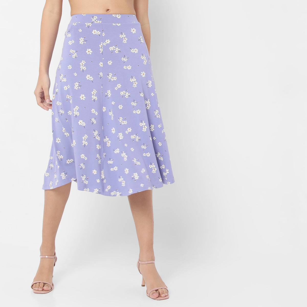 Regular Fit Floral Skirts