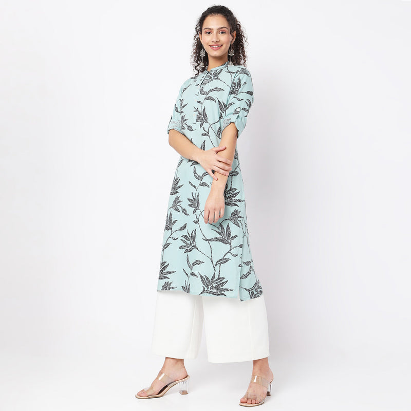 Straight Fit Printed Kurta