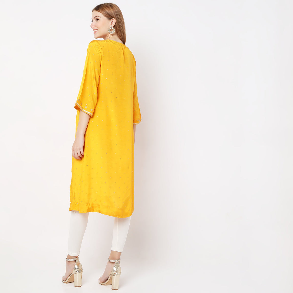 Flare Fit Embellished Kurta