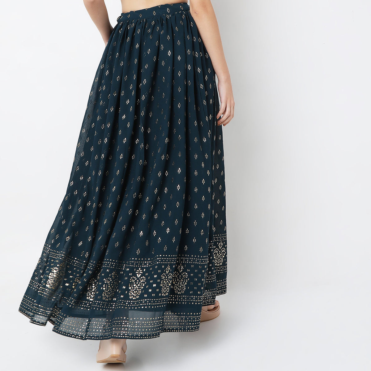 Flare Fit Printed Skirts