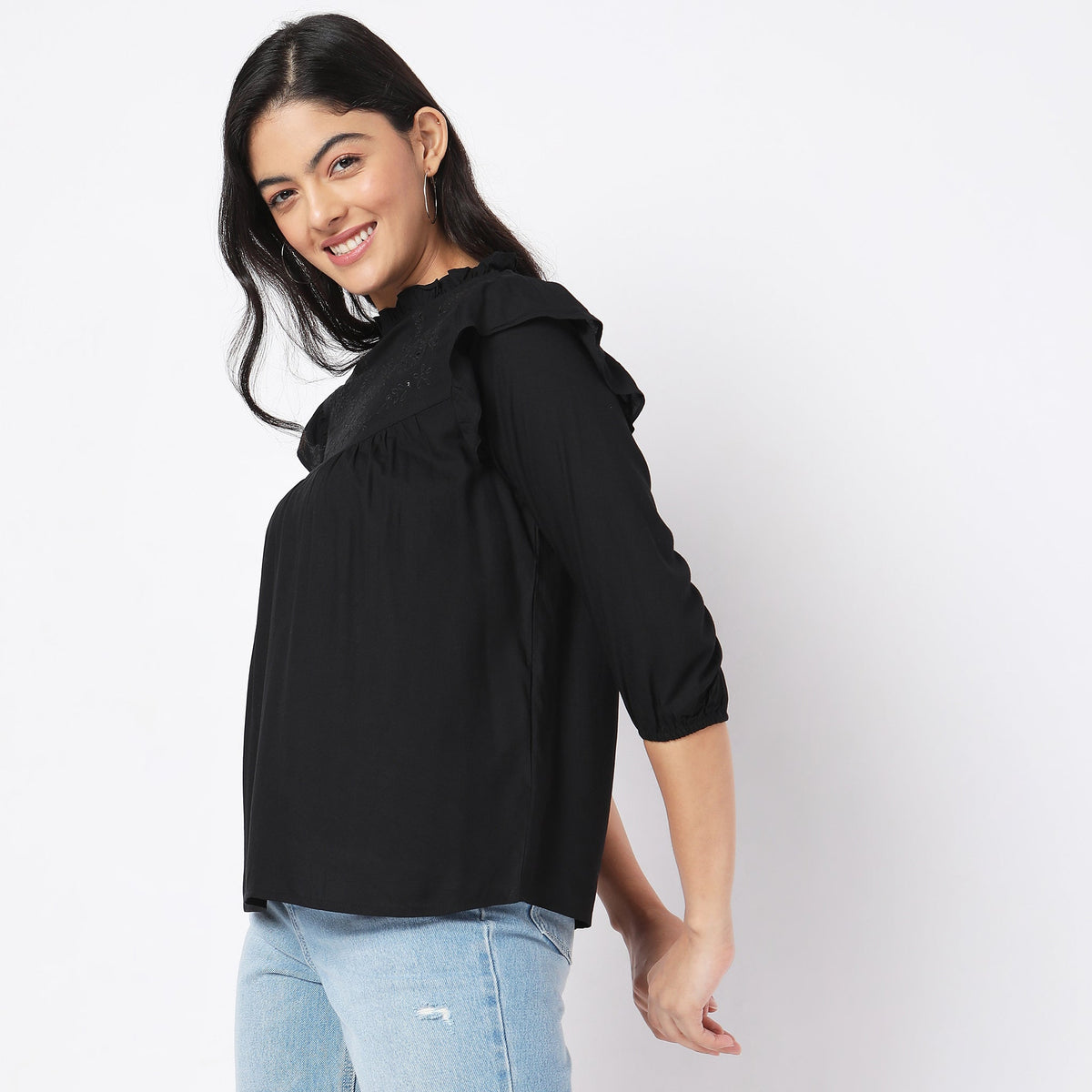 Regular Fit Solid Top