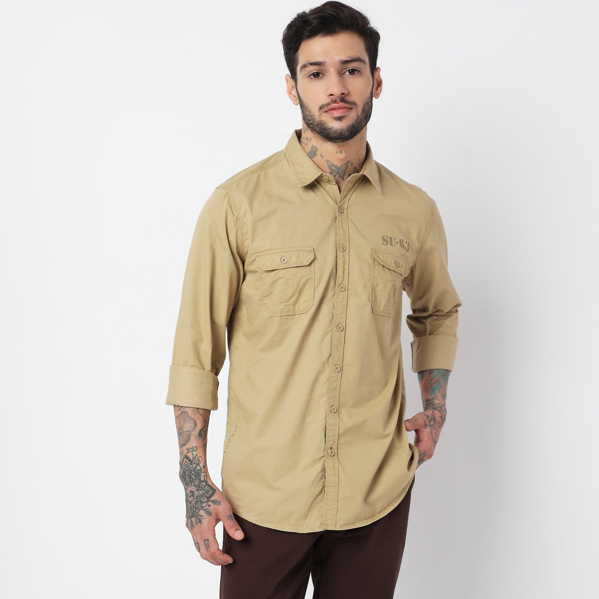 Slim Fit Solid Shirt