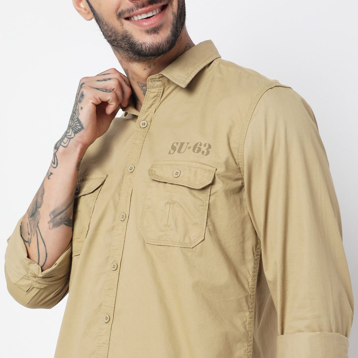 Slim Fit Solid Shirt