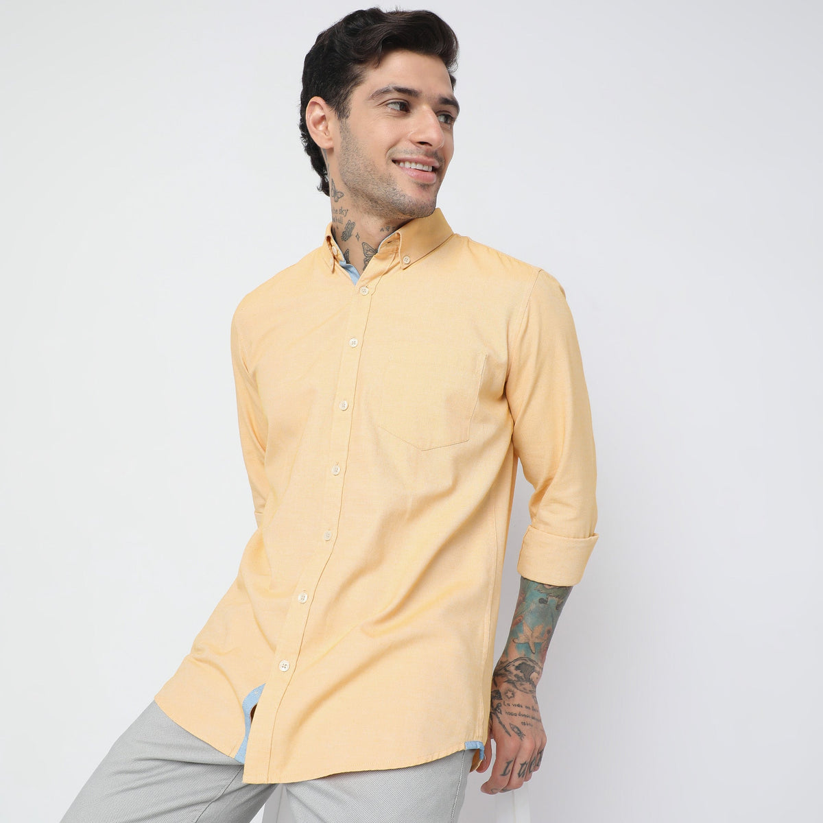 Slim Fit Solid Shirt