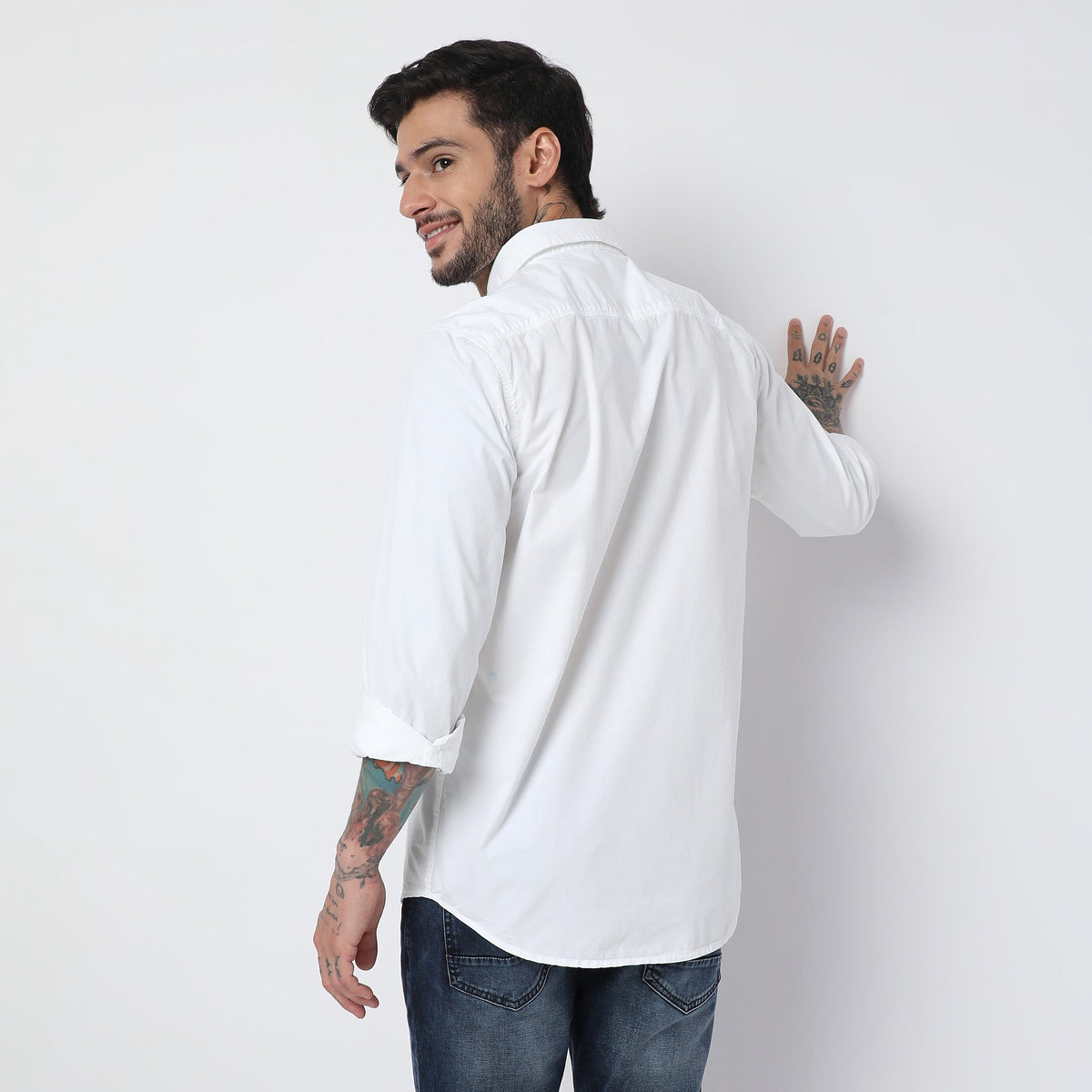 Slim Fit Solid Shirt