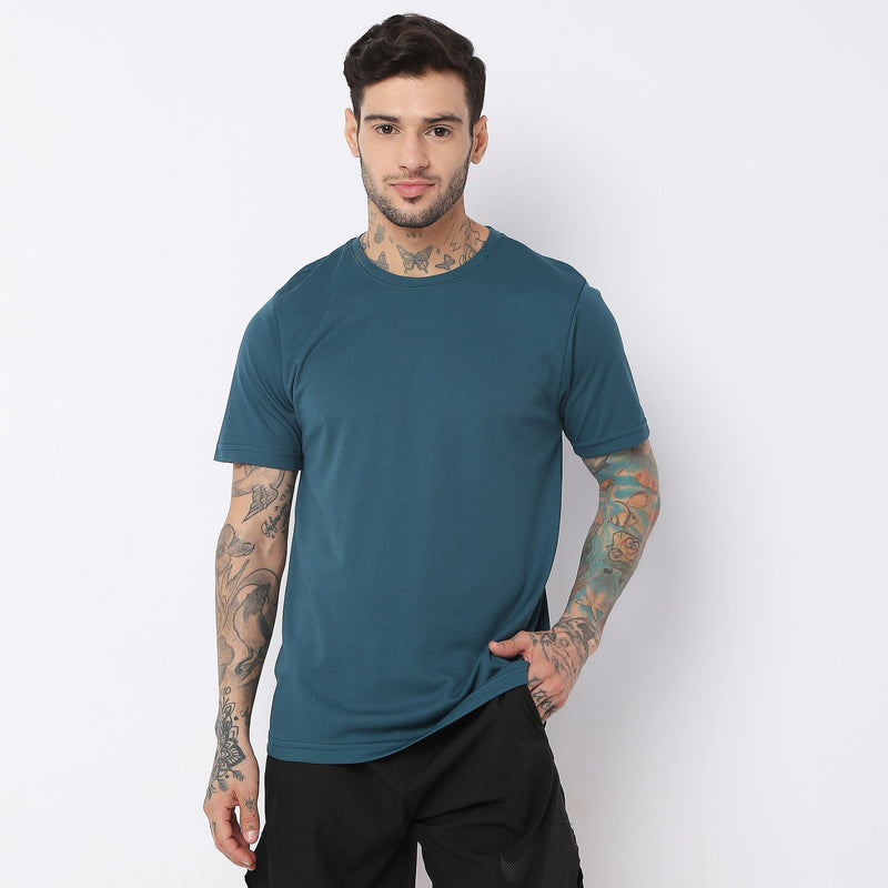 Regular Fit Solid T-Shirt