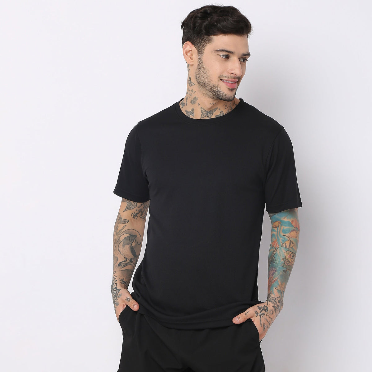 Regular Fit Solid T-Shirt