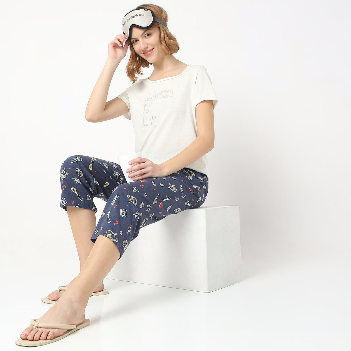 Regular Fit Printed Capris