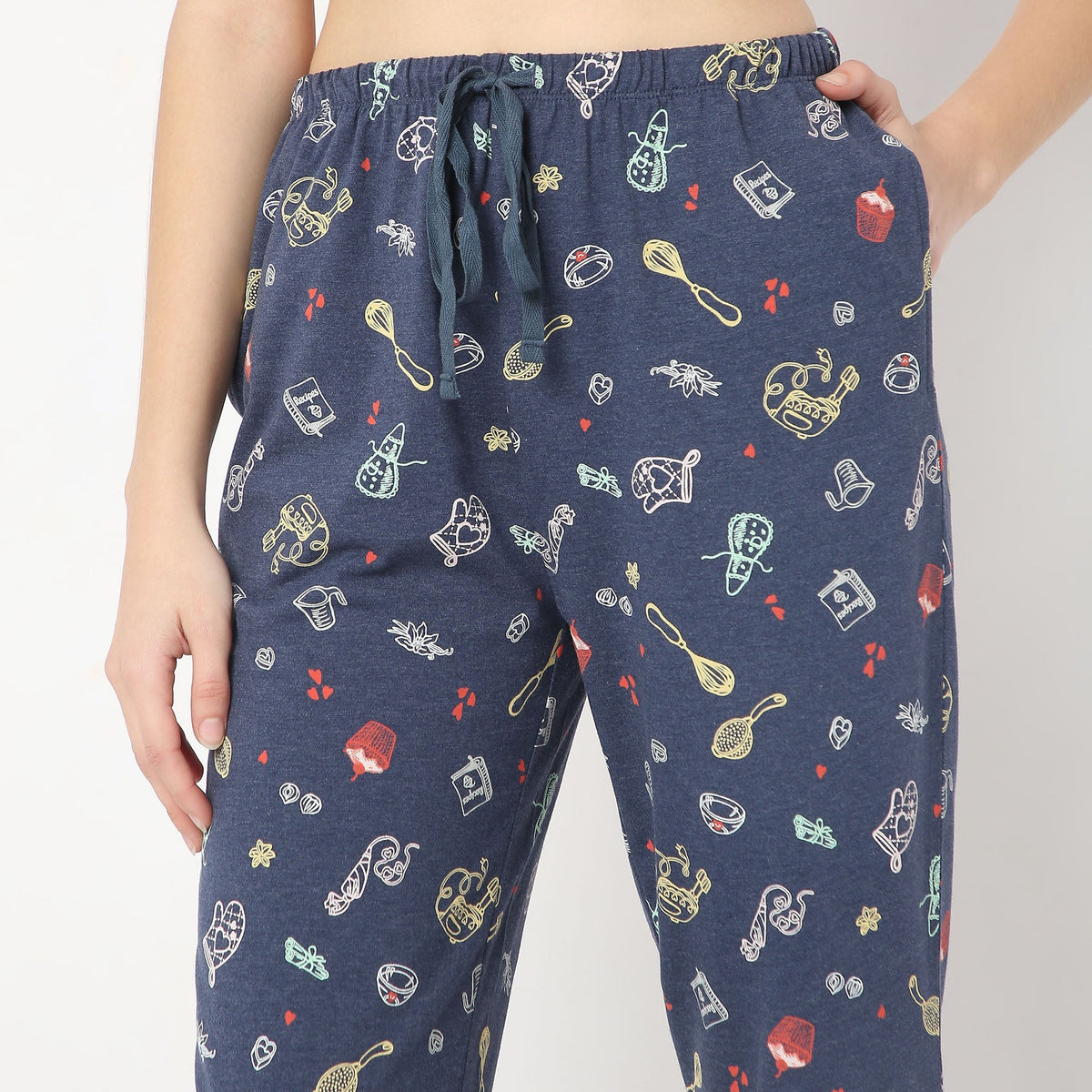 Regular Fit Printed Capris