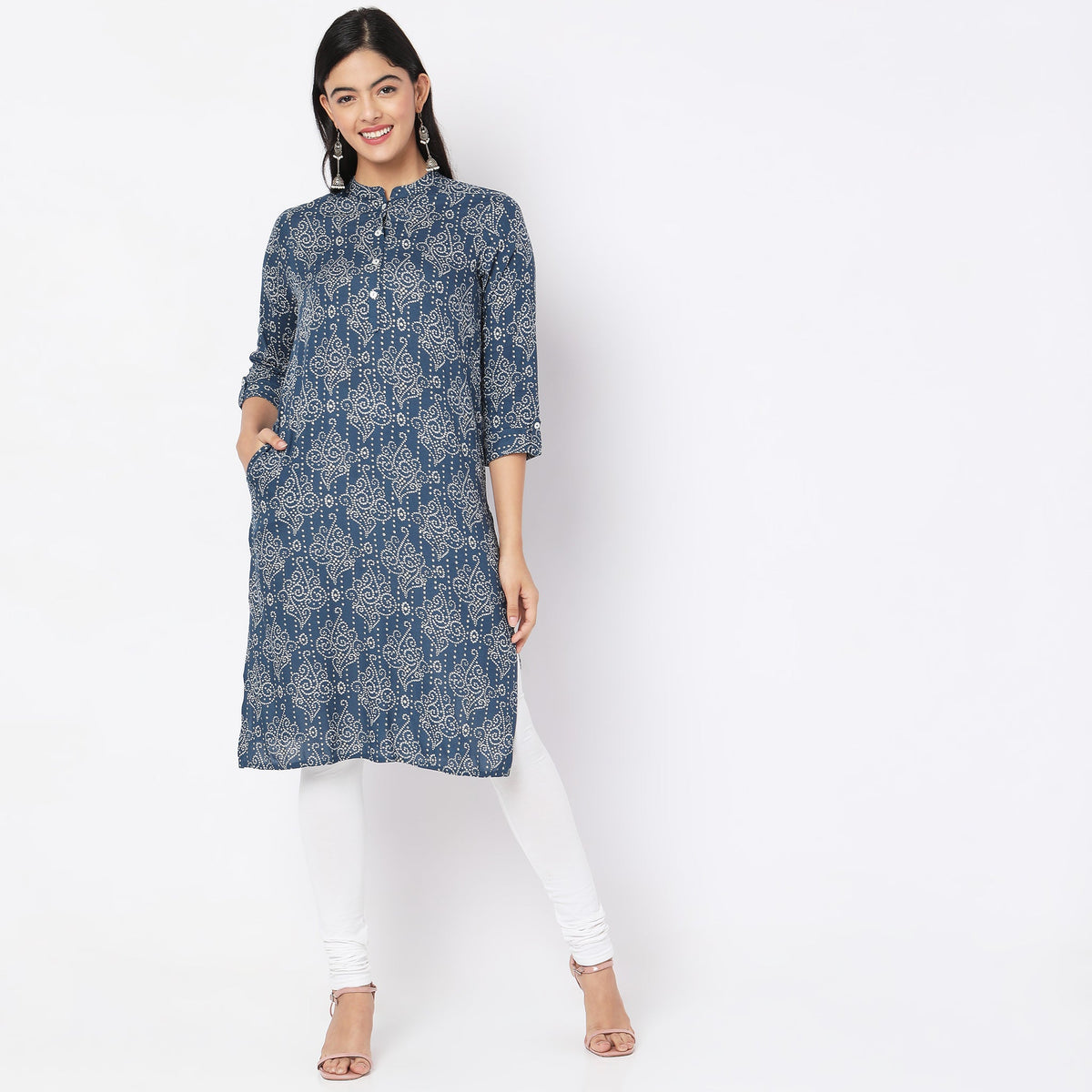 Straight Fit Printed Kurta