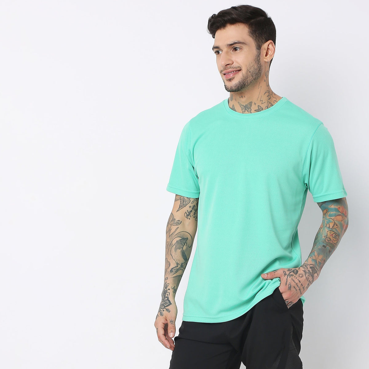 Regular Fit Solid T-Shirt