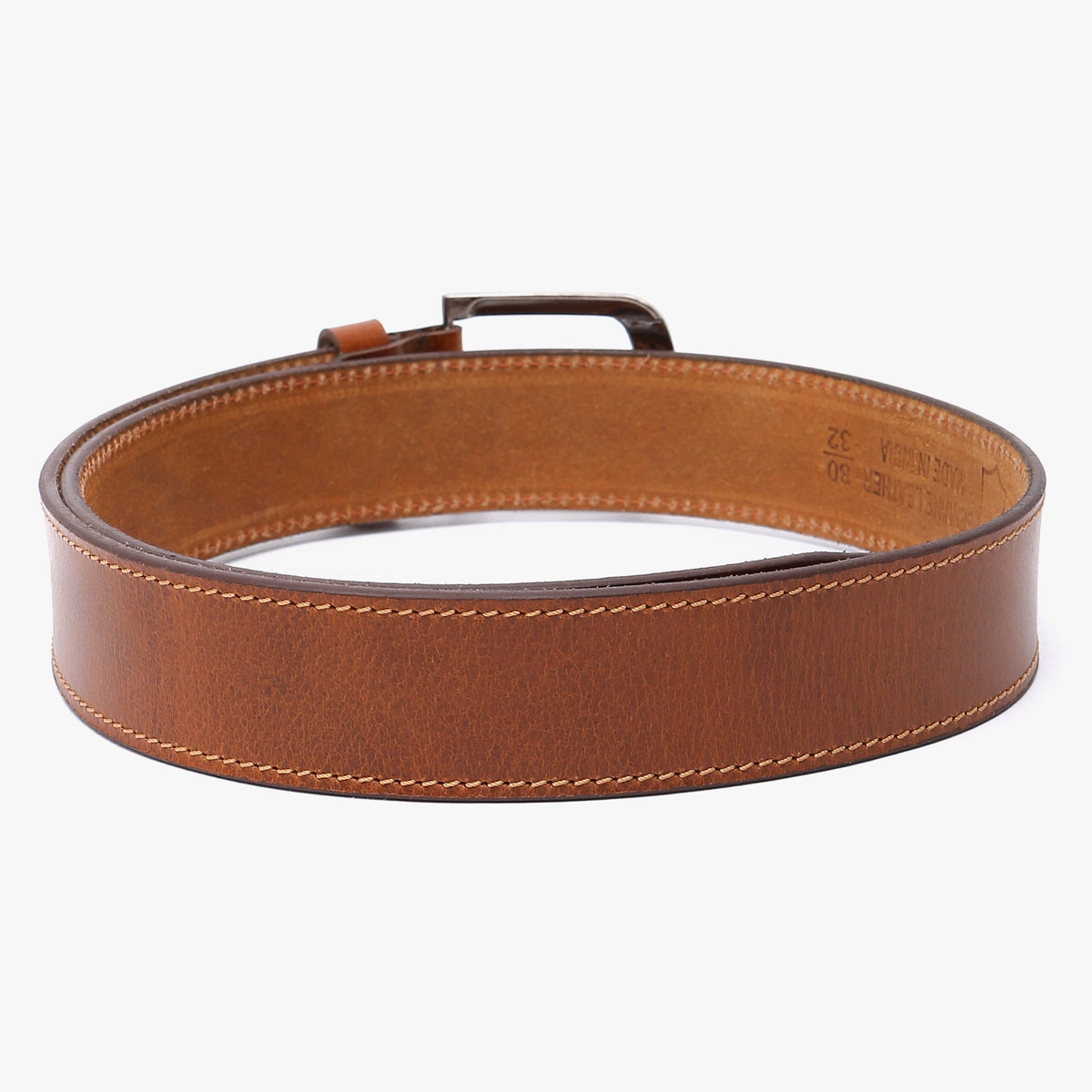 Men Wearing Genuine Leather Tan Belts