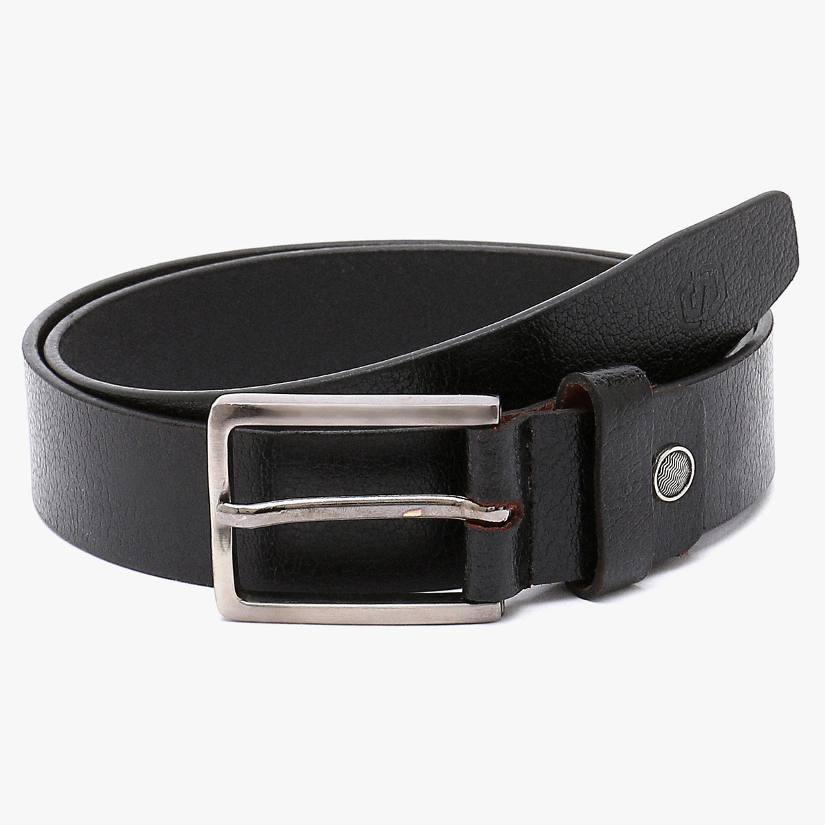 Men Wearing Genuine Leather Black Belts