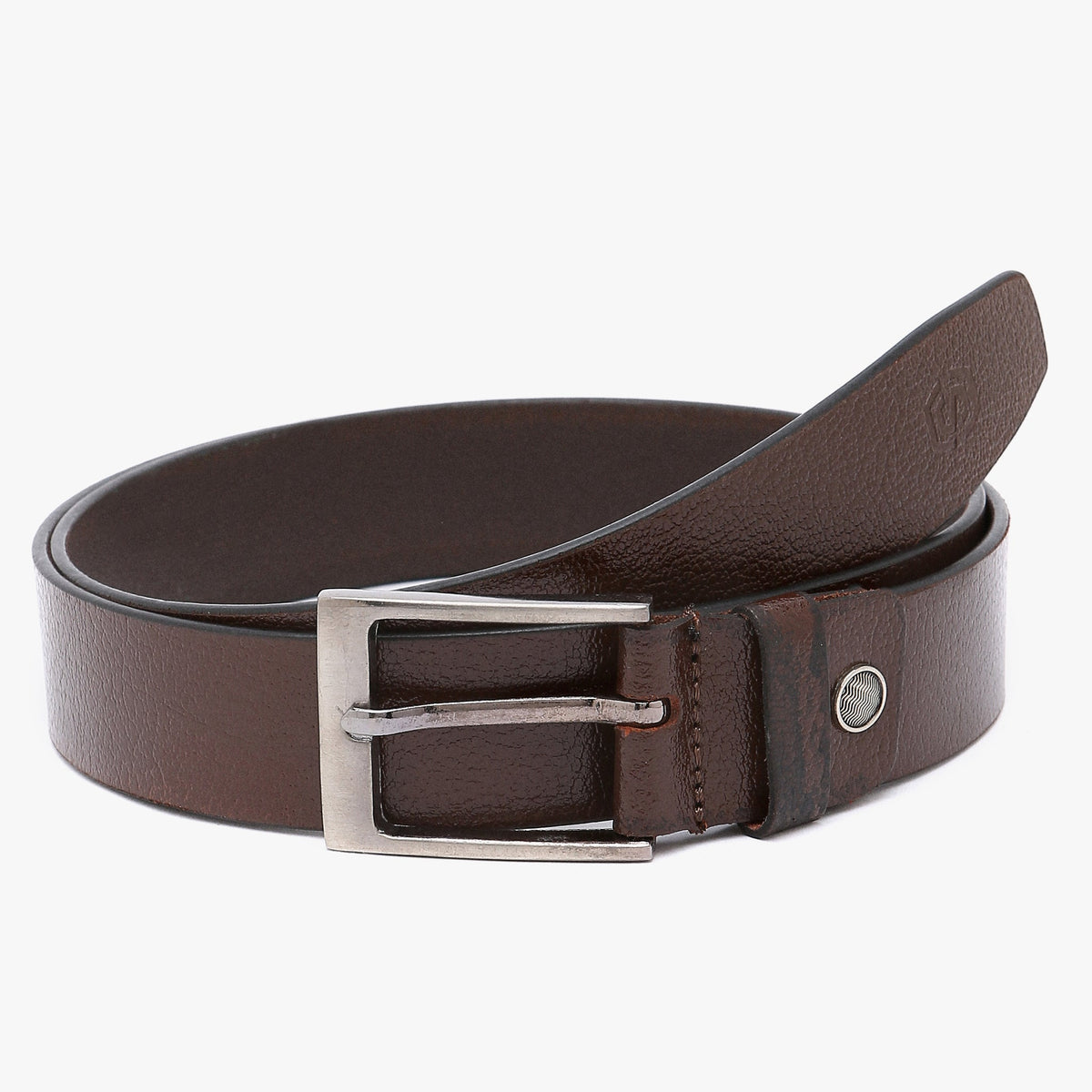 Men Wearing Genuine Leather Brown Belts