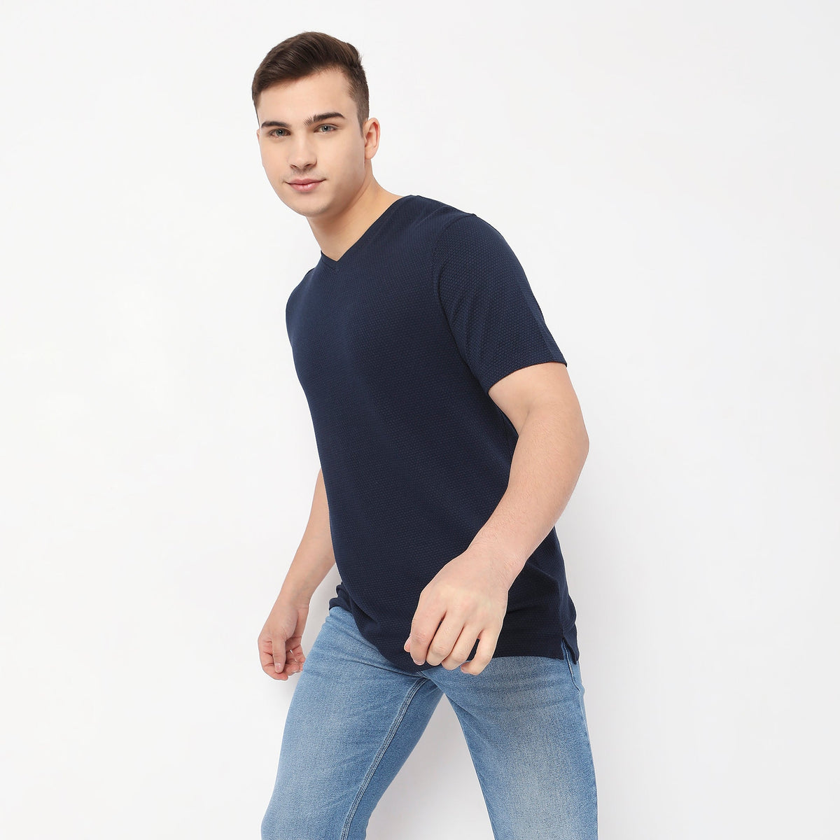 Regular Fit Textured T-Shirt