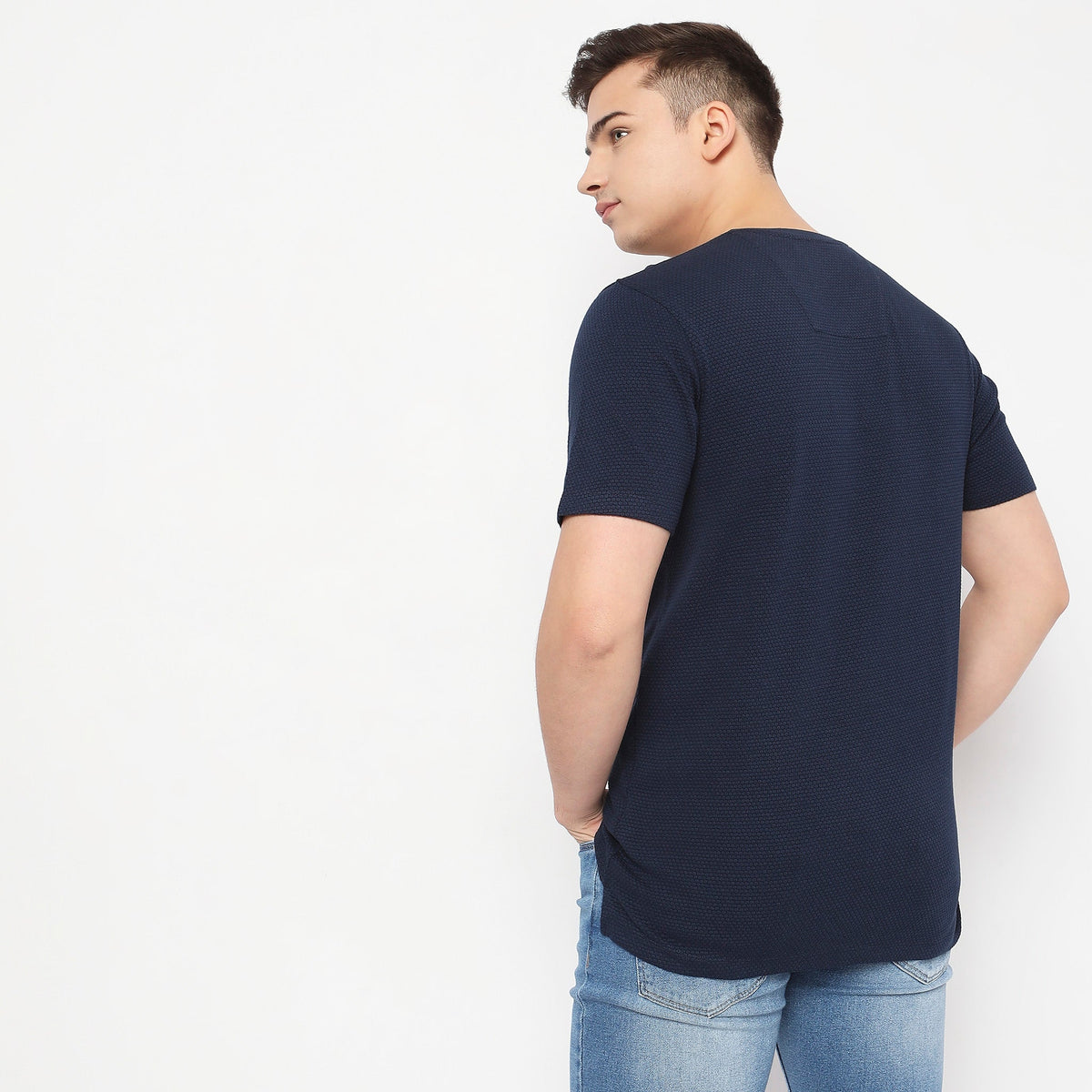 Regular Fit Textured T-Shirt